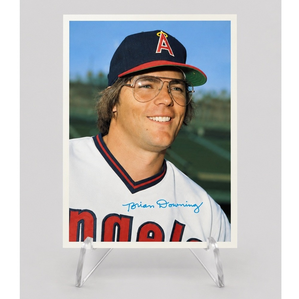 1980 Topps Brian Downing California Angels Catcher Card 49 of 60 5x7 Vintage